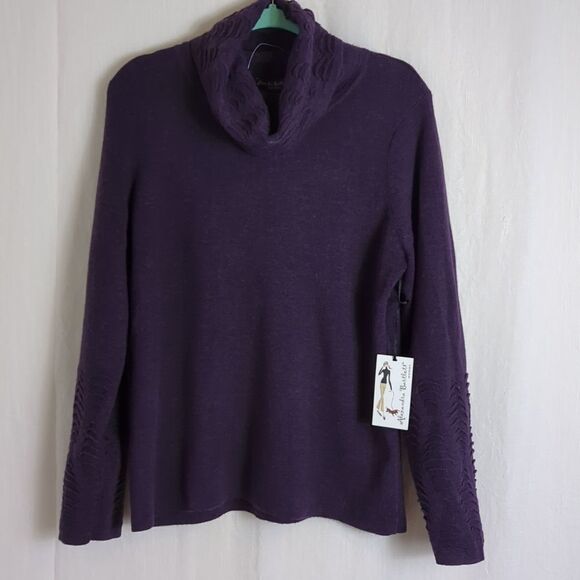 Alexandra Bartlett Turtleneck Sweater Size 1X Purple - Picture 1 of 7
